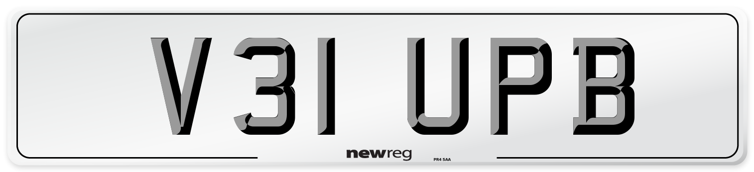 V31 UPB Number Plate from New Reg